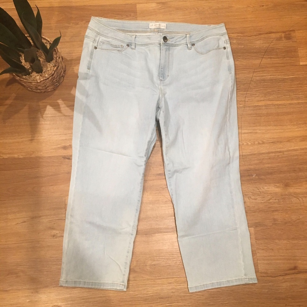 J. Jill Authentic Fit Cropped Denim Jeans Size 14